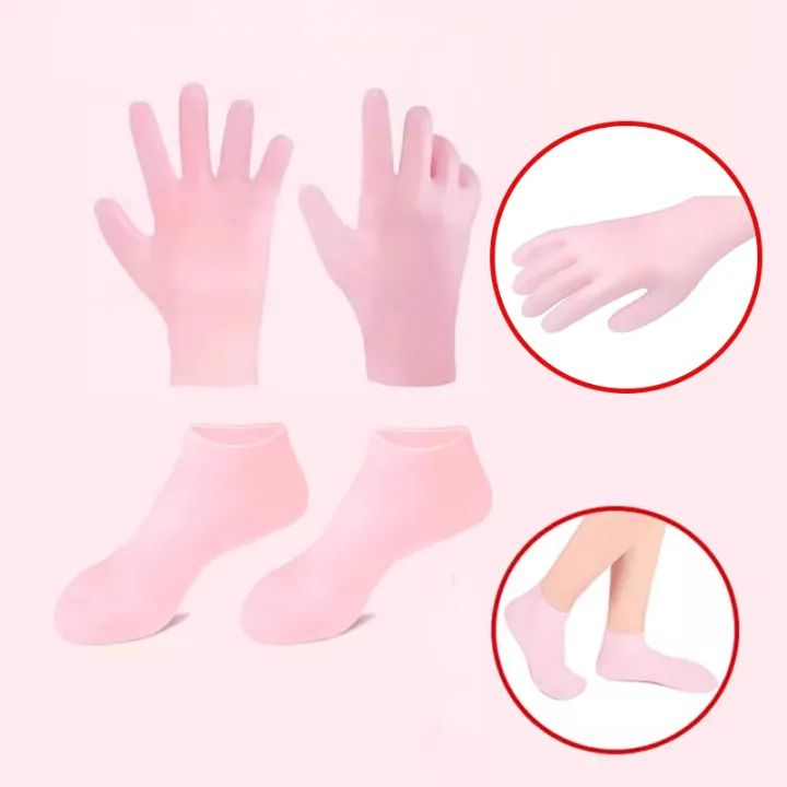 Ultimate 2-in-1 Silicone Spa Set: Say Goodbye to Cracked Heels & Dry Hands