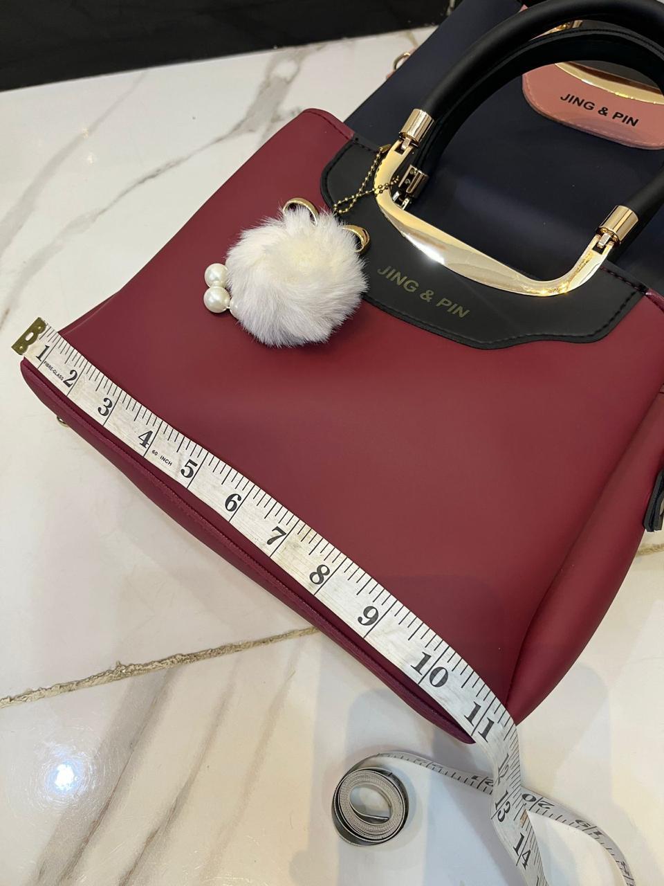 Aesthetic 'JING & PIN' Ladies Handbag Collection with Clutch and Shoulder Strap Option.