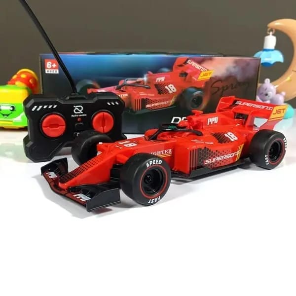 Red Formula Supersonic F1 Equation High-Speed RC Racing Car with Mist Spray Exhaust and LED Lights