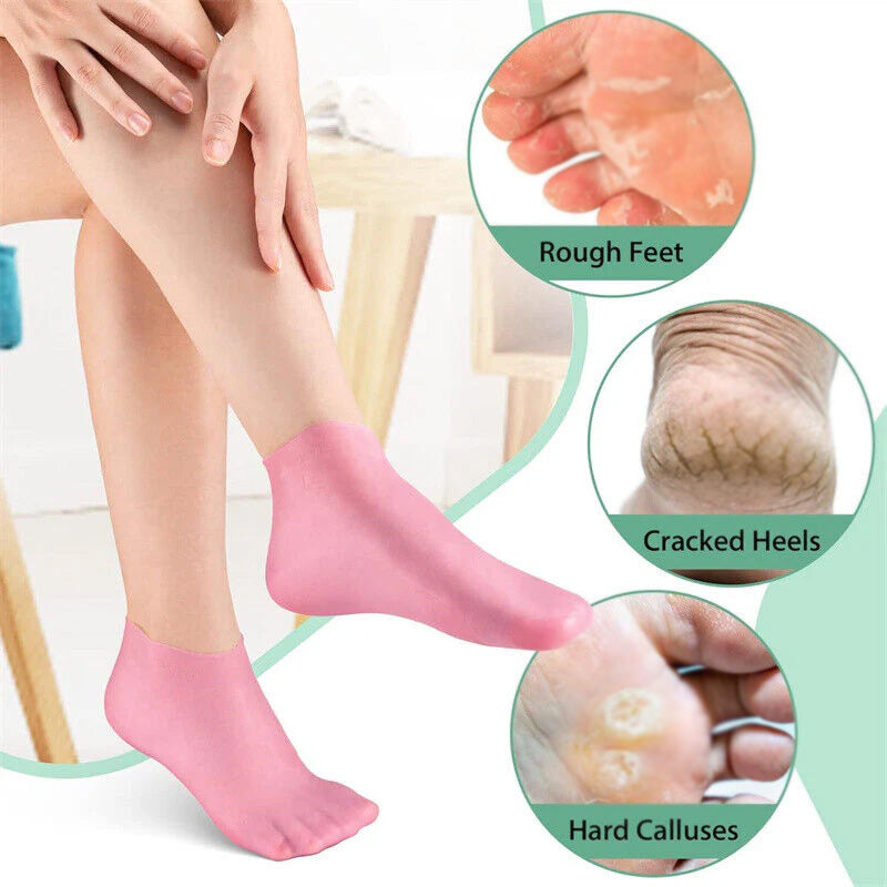 Ultimate 2-in-1 Silicone Spa Set: Say Goodbye to Cracked Heels & Dry Hands