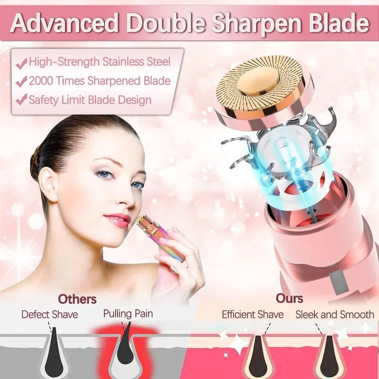 Silk Touch| Eyebrow Trimmer and Eyebrow Razer Tool with LED Light for Face Lips Nose Chin Arm