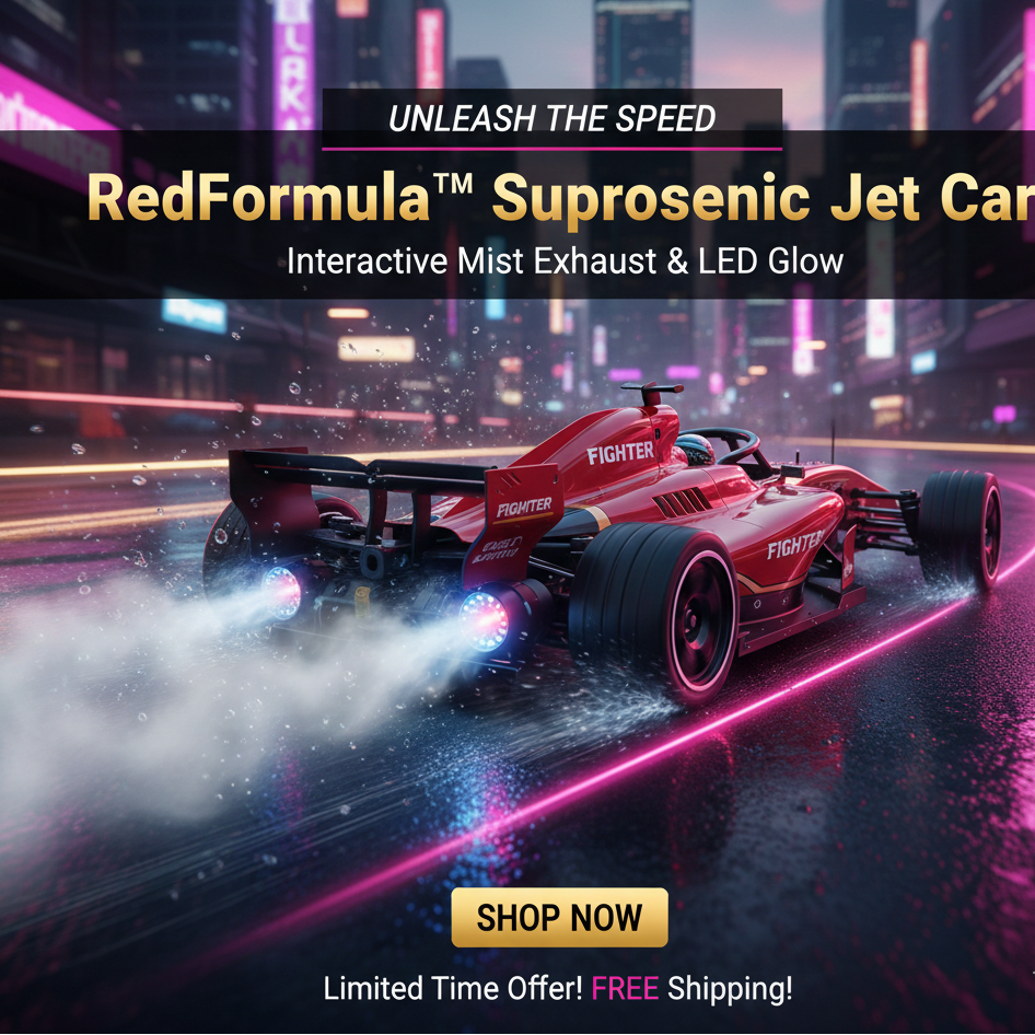 Red Formula Supersonic F1 Equation High-Speed RC Racing Car with Mist Spray Exhaust and LED Lights