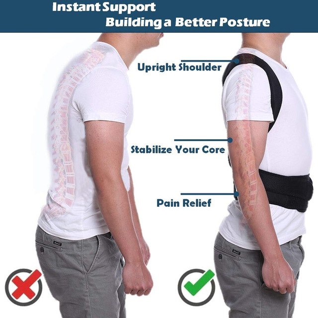 Adjustable Back Posture Corrector for Men & Women – Comfortable and Breathable Support Brace