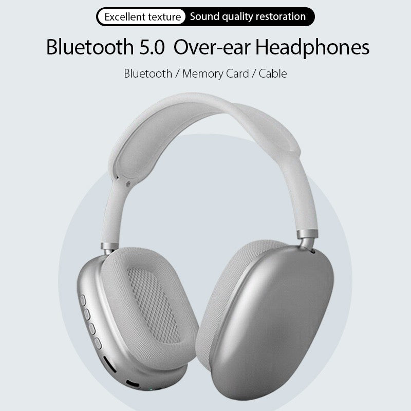 Aesthetic Finds P9 Pro, StudioMax Wireless Headset: Cinematic Sound, Ultra-Comfort & Noise Isolation with TF Support