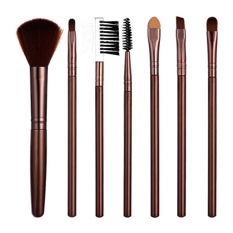 Makeup brush set: one-word foundation brush,loose paint eye shadow brush, beauty makeup tool, eyebrow brush ,lip brush and  set brush