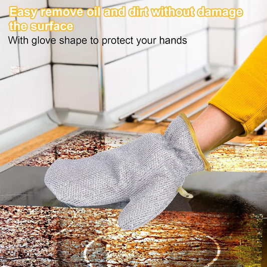 Heavy-Duty Wire Scrubber Dishwashing Mitts – Heat Resistant Steel Wire Cleaning Gloves for Pots, Pans, Grills, and Kitchen Tasks