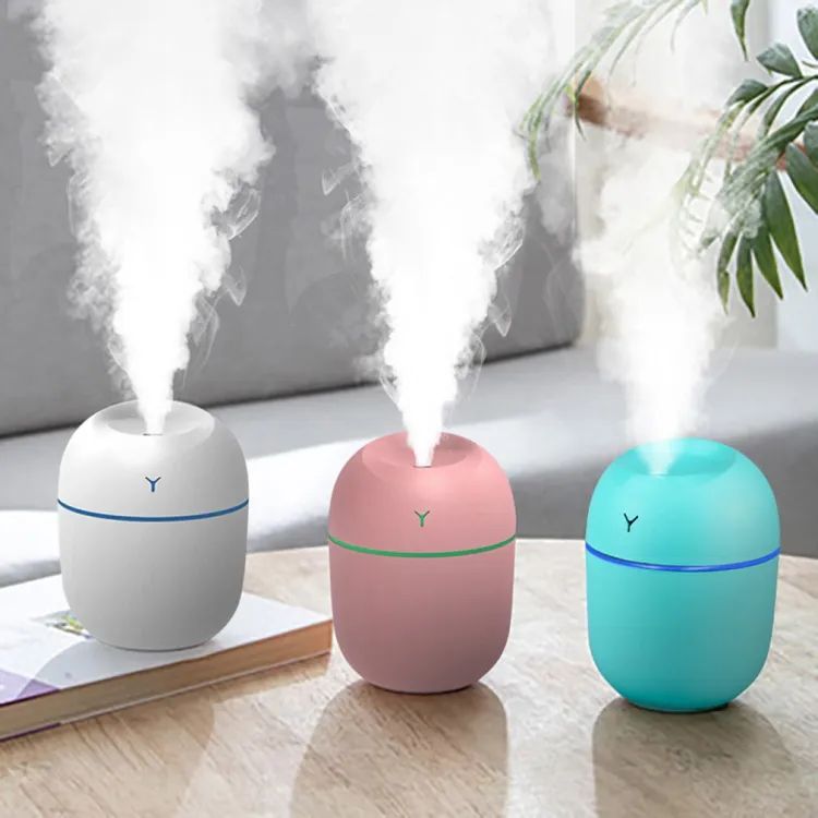 Serene Focus™ USB Cold Mist Humidifier & Glow Diffuser – Silent Aromatherapy for Study & Sleep