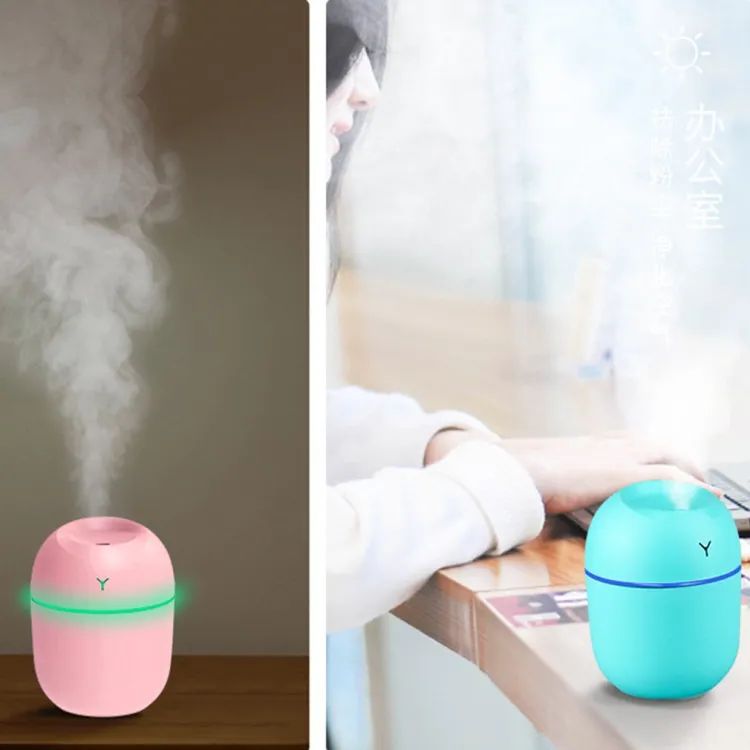 Serene Focus™ USB Cold Mist Humidifier & Glow Diffuser – Silent Aromatherapy for Study & Sleep
